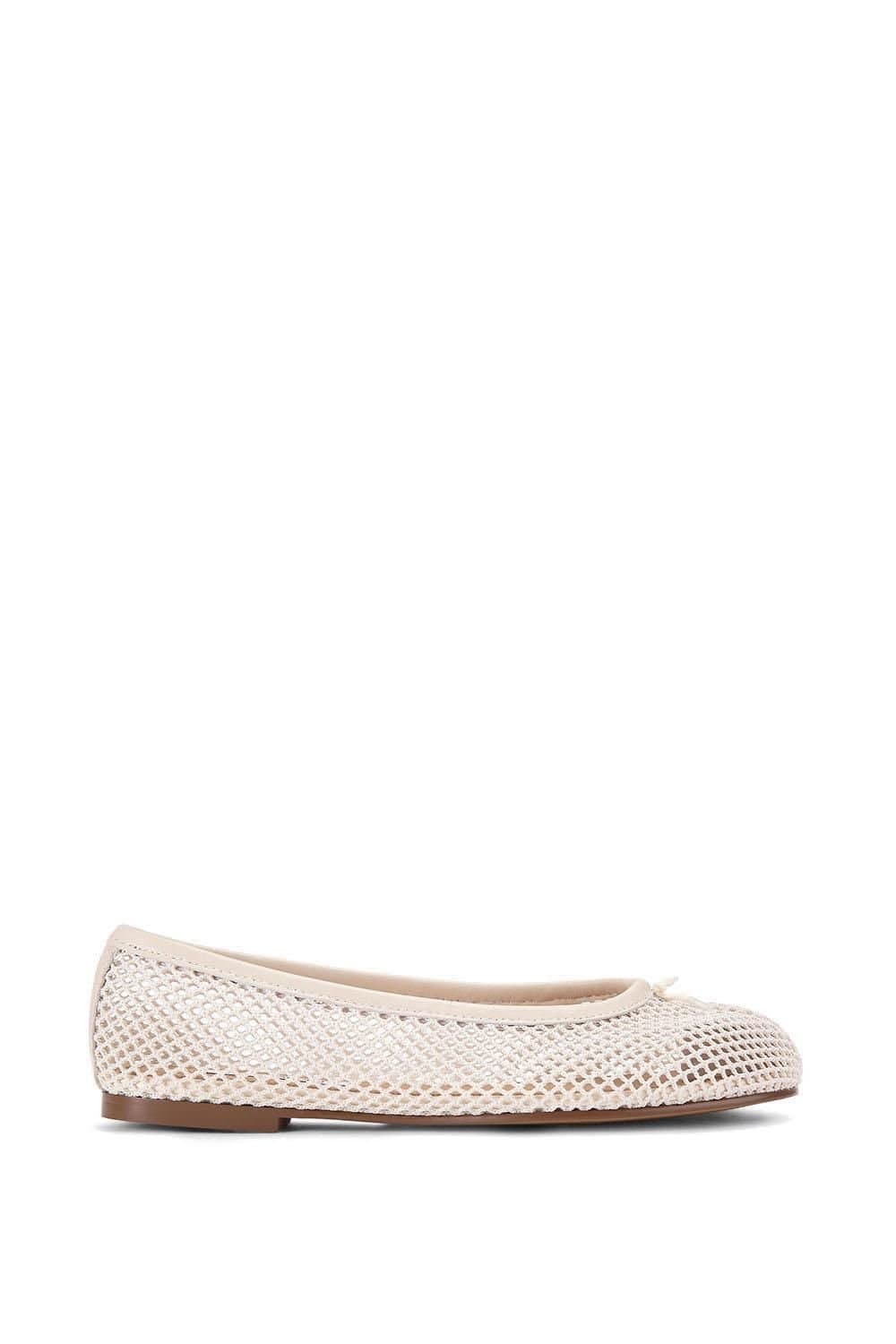 Steve Madden STEVE MADDEN Women's 'Calico Mesh Bone' Fabric Flats in White