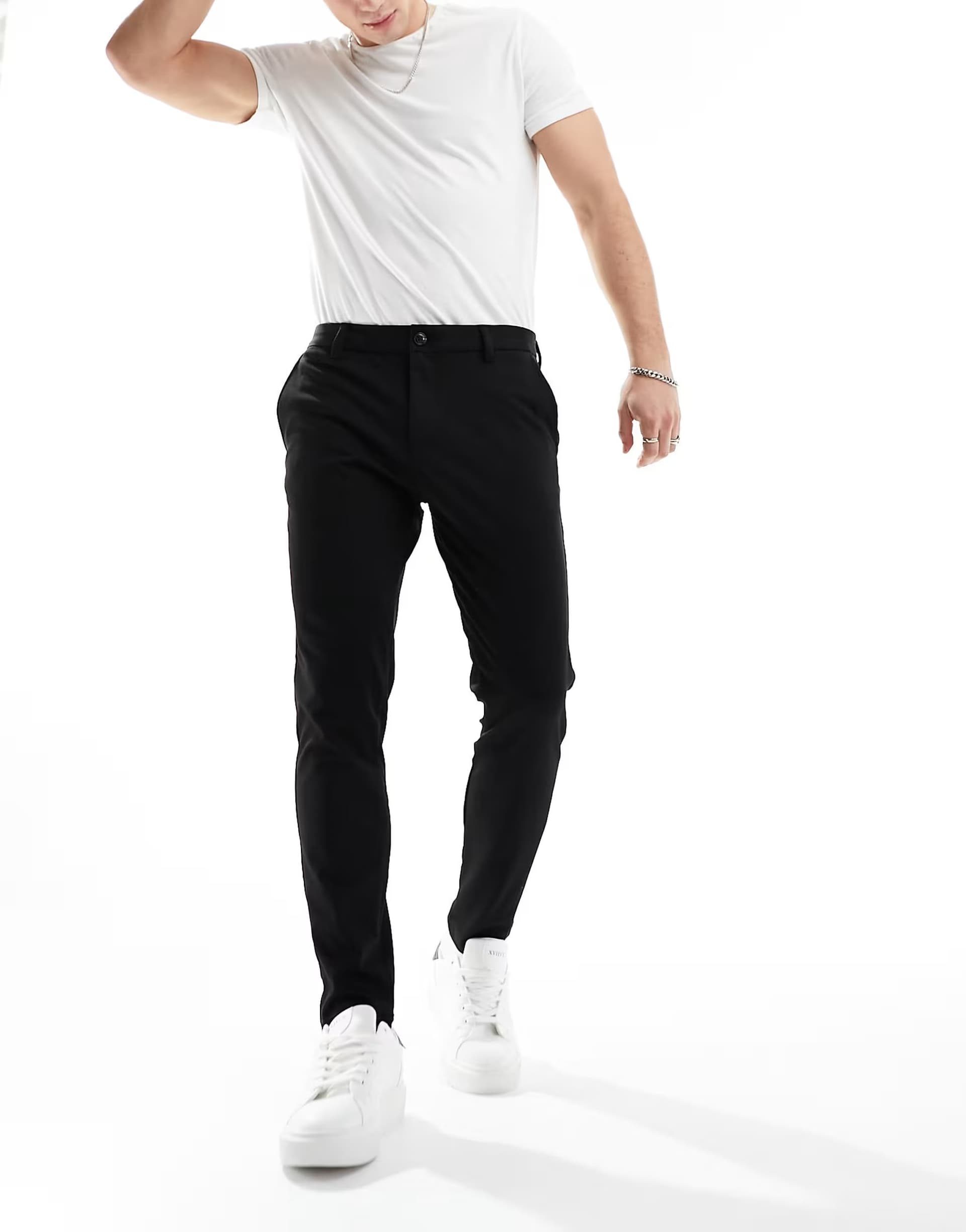 ASOS Jack & Jones Intelligence Marco slim fit smart trouser in black