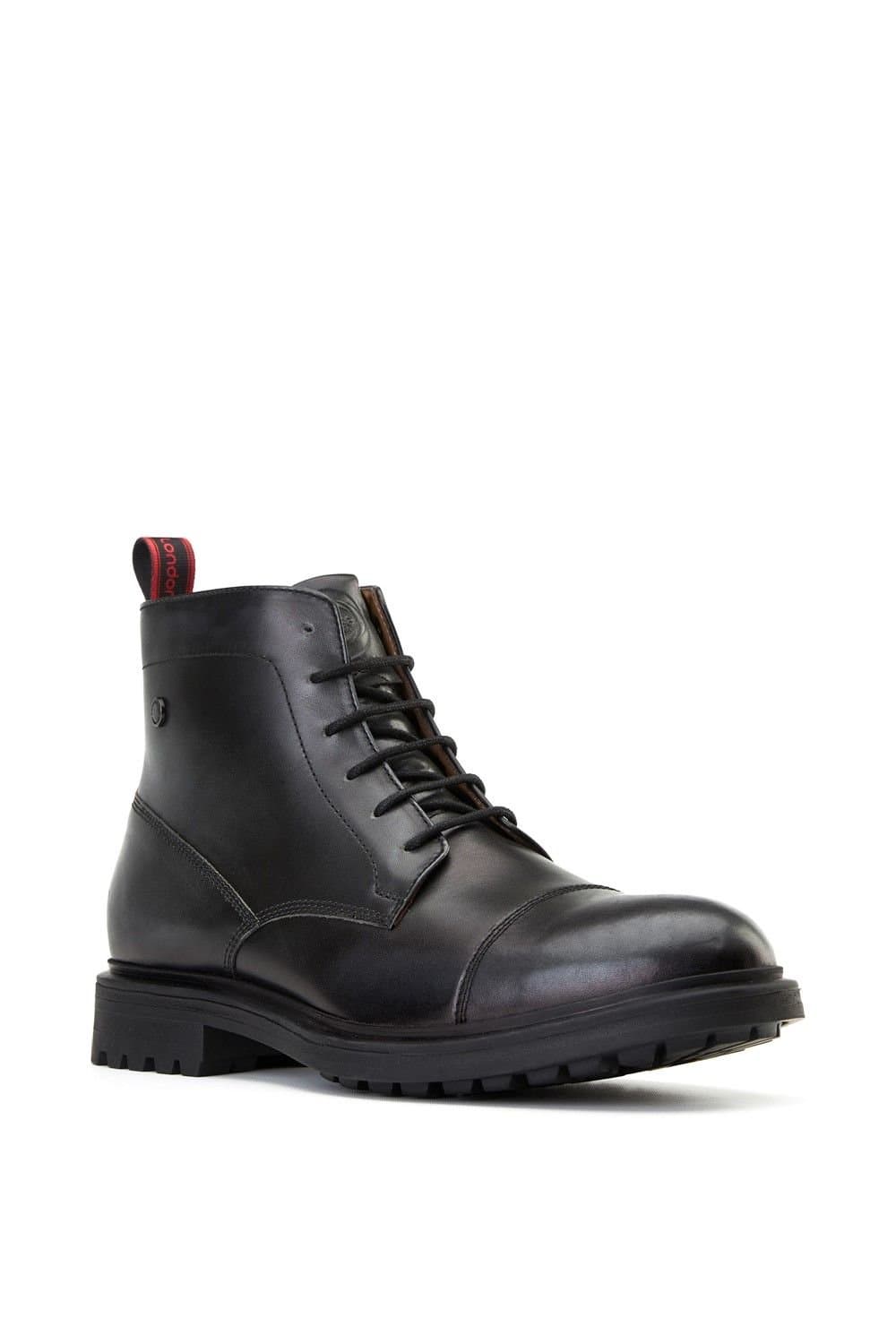 Base London Base London Men's Boulton Toe Cap Boot in Black