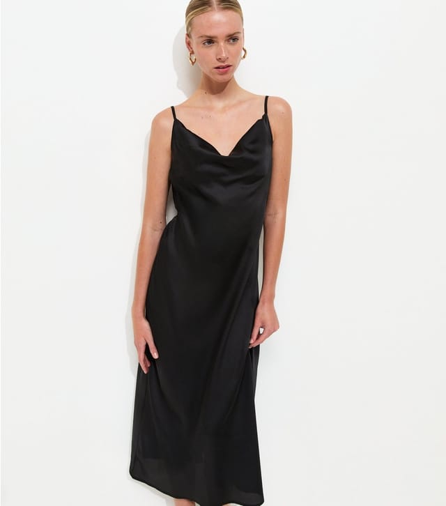 New Look Women's Black Satin Slip Dress New Look - 3