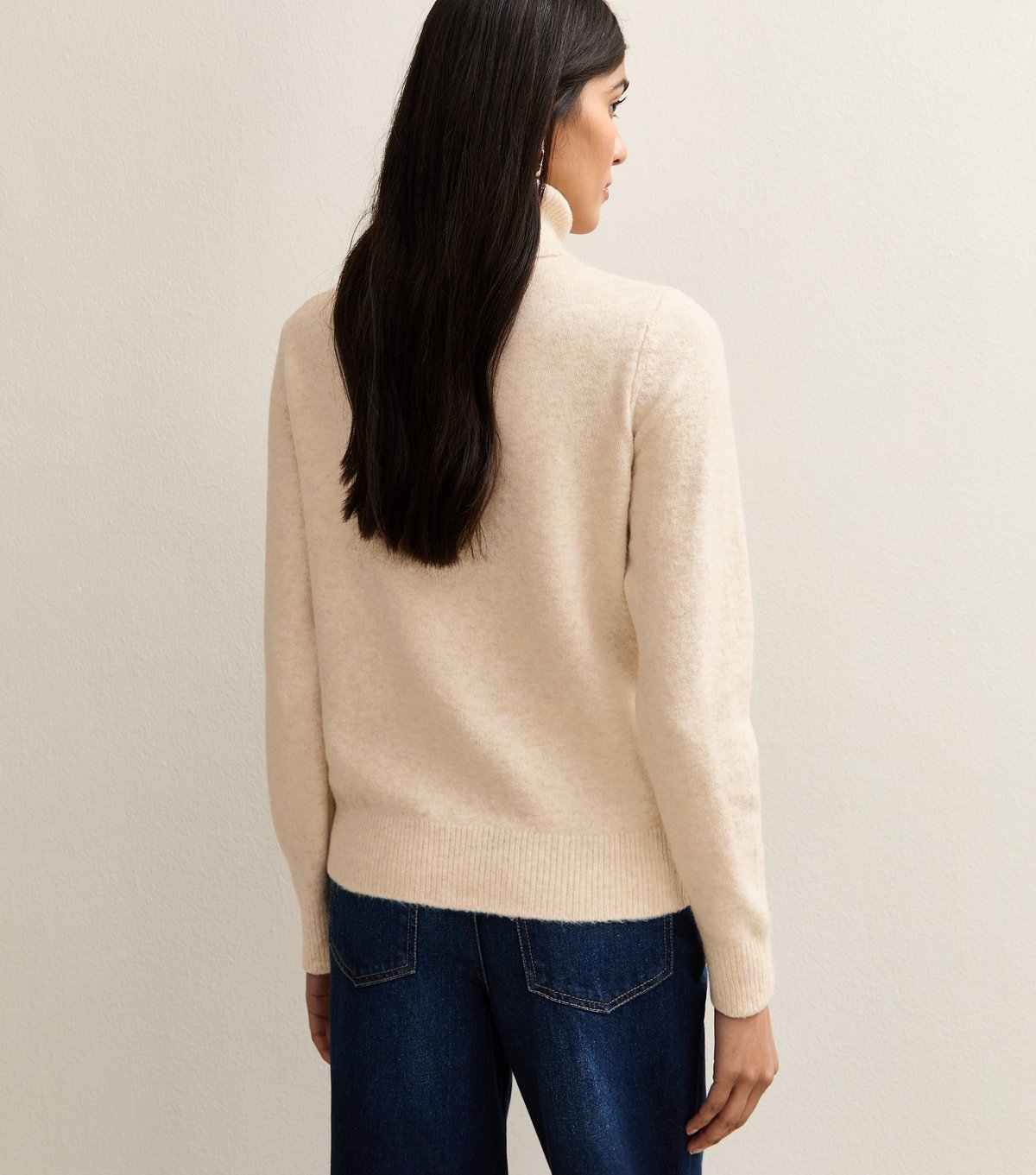 New Look Women's Oatmeal Roll Neck Jumper New Look - 4