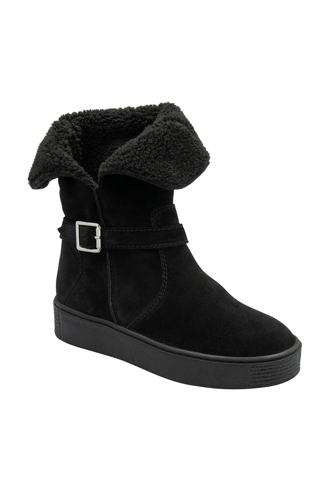 Ravel Ravel Women's 'Burley' Suede Flat Ankle Boots in Black