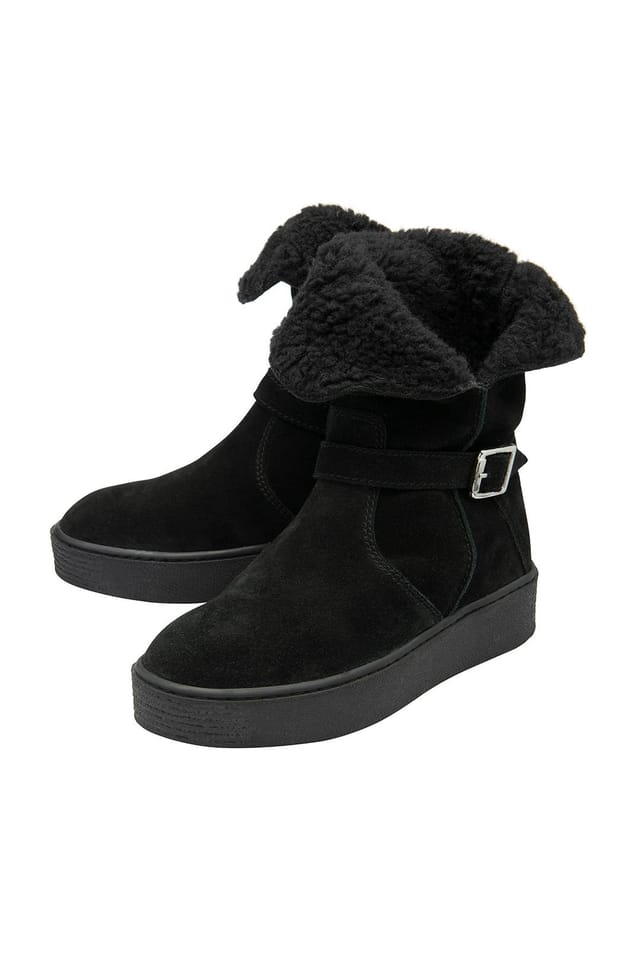 Ravel Ravel Women's 'Burley' Suede Flat Ankle Boots in Black - 2