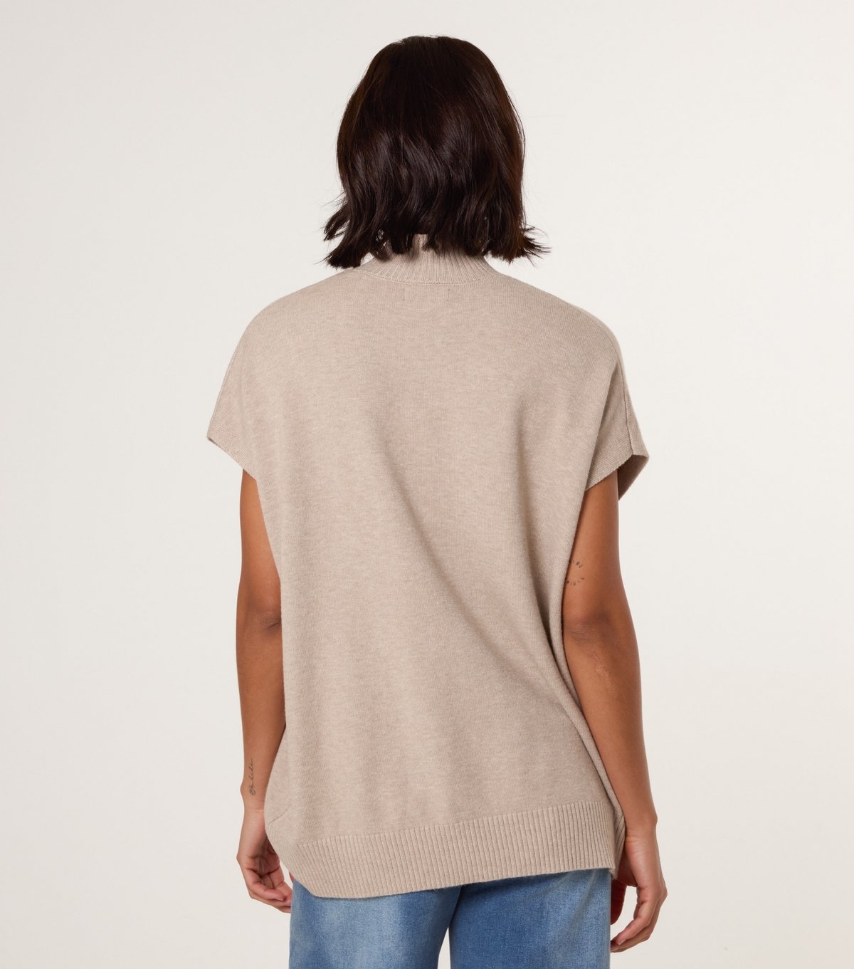 Blue Vanilla Women's Light Brown High Neck Knit Top Blue Vanilla New Look - 4