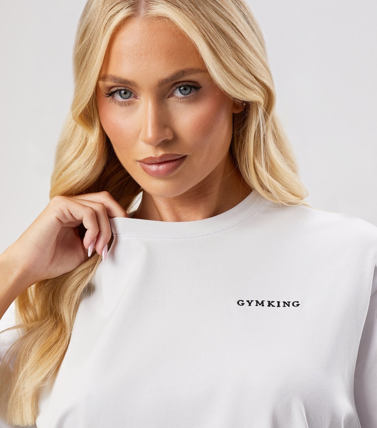 Gym King Women's 365 White Boyfriend Fit T-Shirt Gym King New Look - 4