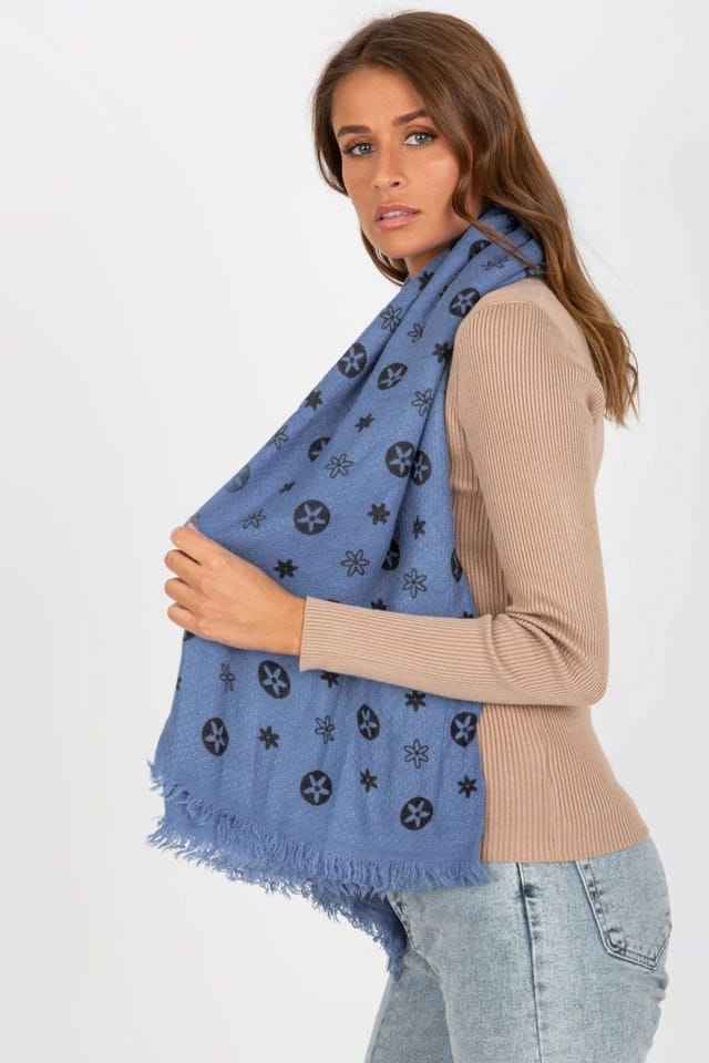 Love Lace Love Lace Women's Neckerchief Sling Scarf 140x140cm Patterned Square for Styling in Blue - 2