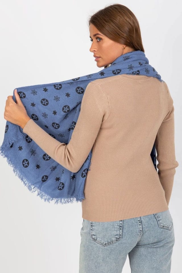 Love Lace Love Lace Women's Neckerchief Sling Scarf 140x140cm Patterned Square for Styling in Blue - 3
