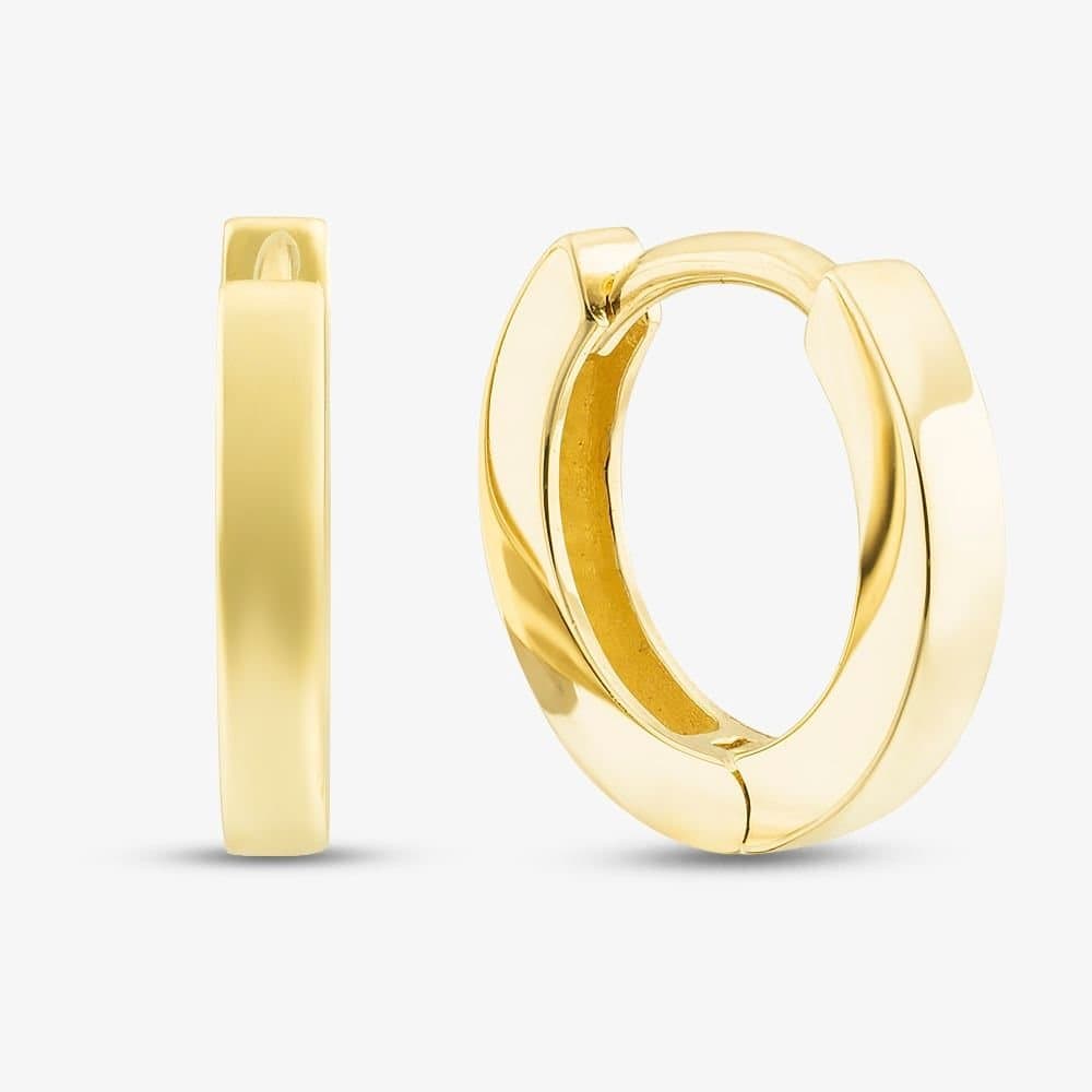 T.H.Baker T.H.Baker Women's 9ct Yellow Gold Hinged Hoop Earrings EBE011
