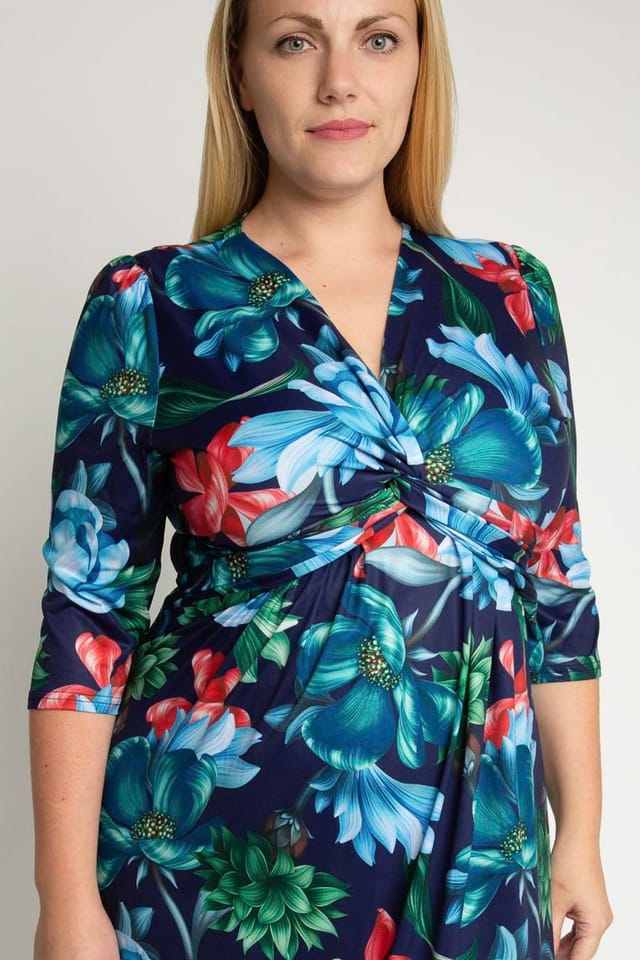 Jolie Moi Jolie Moi Women's Twist Front Maxi Jersey Dress - 3