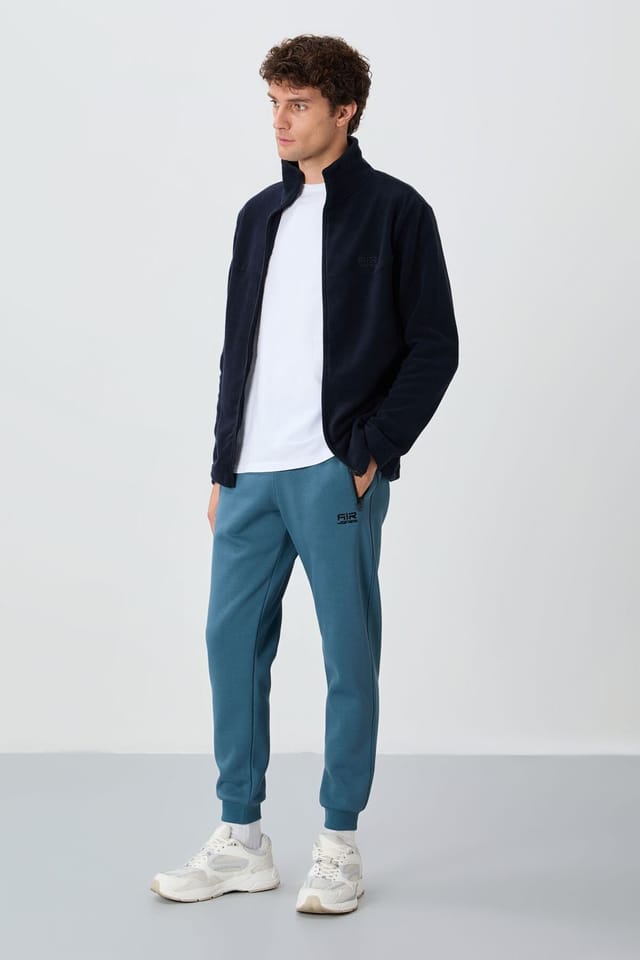 Tommy Life Tommy Life Men's Plush Zip-Front Sweatshirt in Navy - 2