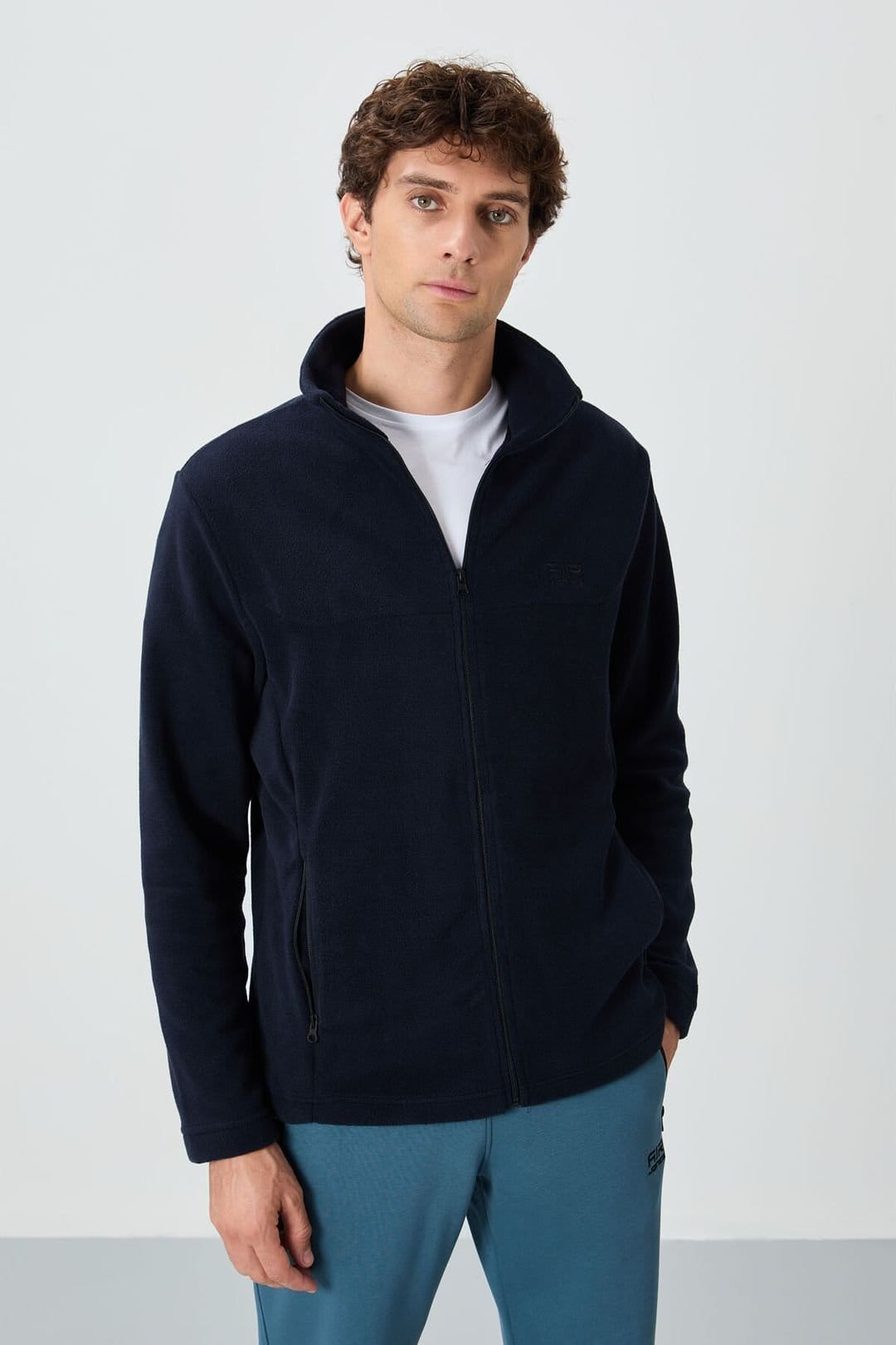Tommy Life Tommy Life Men's Plush Zip-Front Sweatshirt in Navy - 4