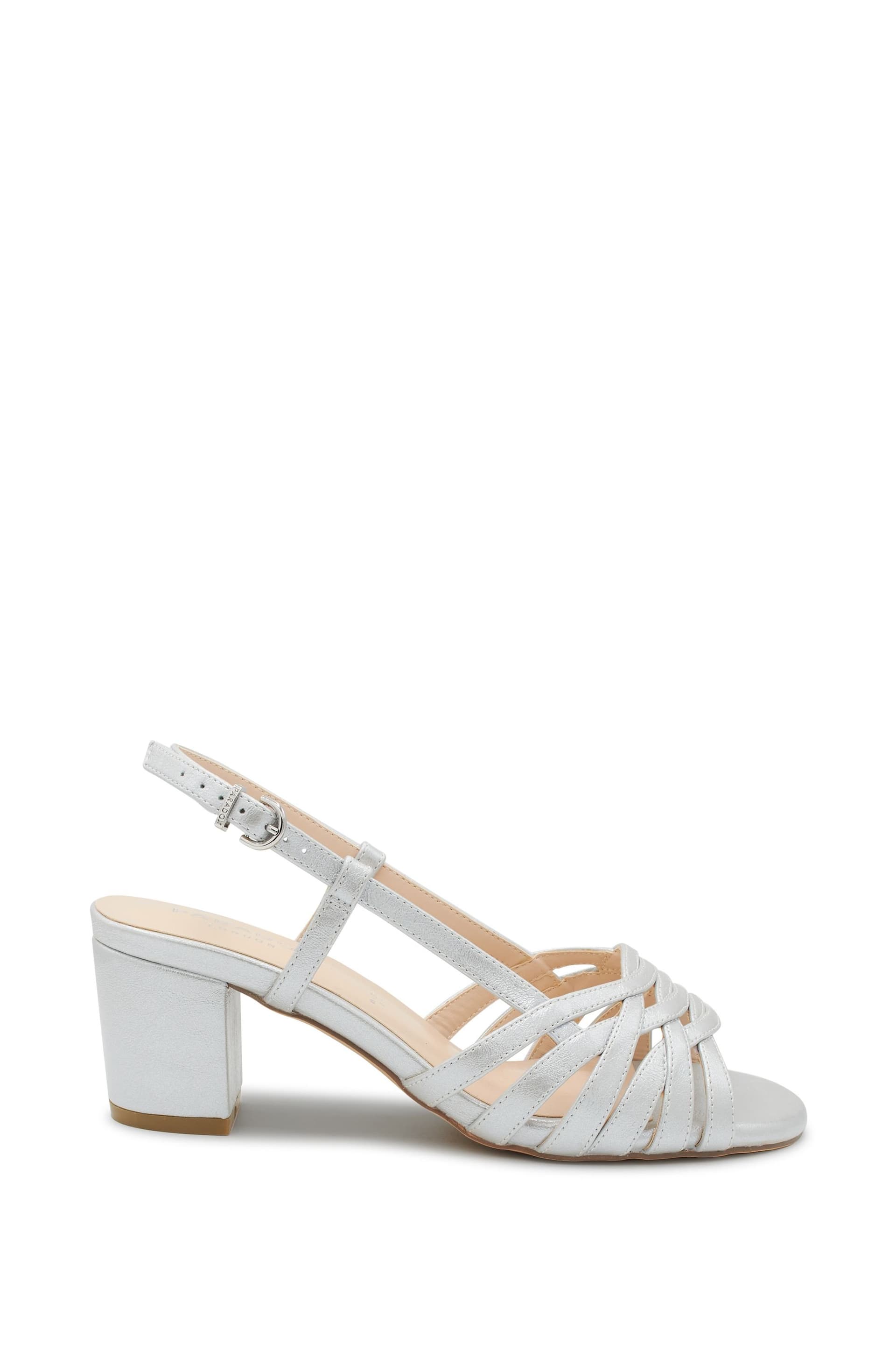 Paradox London Paradox London Women's 'Nicolette' Wide Fit Block Heel Sandal in Silver