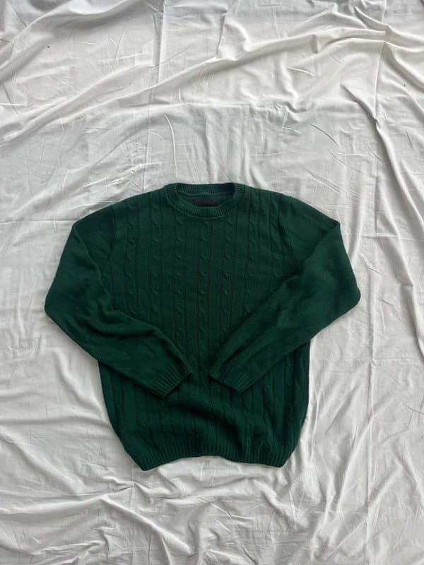 ASOS Green cable knit sweatshirt