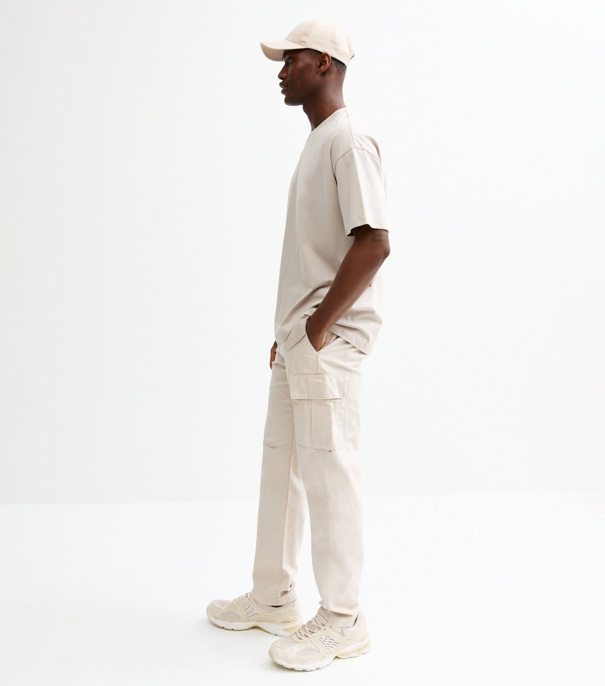 Jack & Jones Cream Slim Fit Cargo Trousers