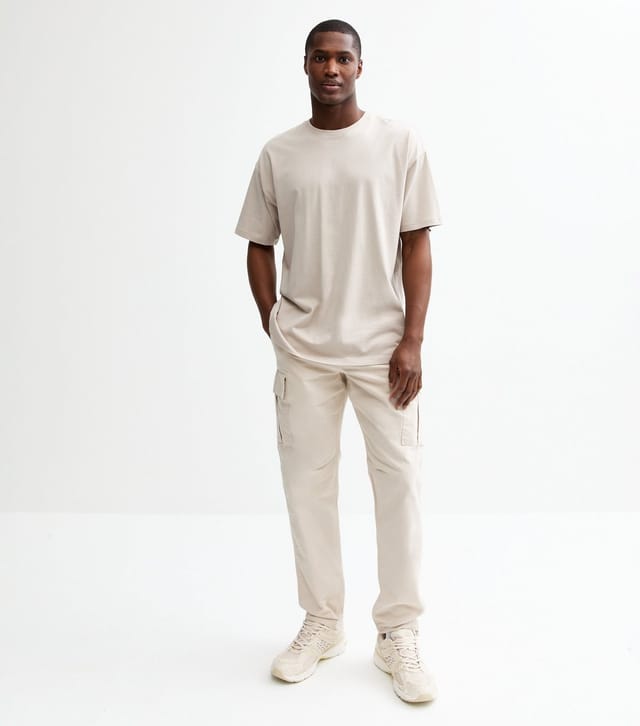 jack & jones Men's Cream Slim Fit Cargo Trousers Jack & Jones New Look - 3