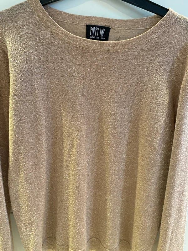 ASOS ASOS poppy luxe gorgeous sparkly shimmer jumper top