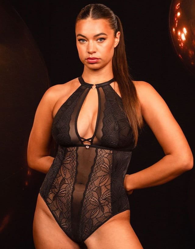 Scantilly Scantilly Women's Opulence Multiway Bodysuit Bra Stretch Lace Lingerie in Black - 2