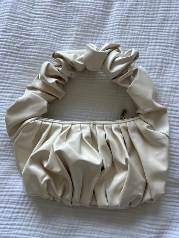 ASOS ASOS cream ruched handbag