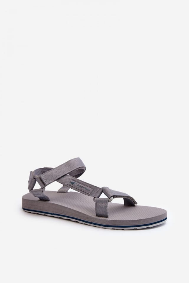 Love Lace Love Lace Women's Sport Velcro Strap Sandals With Grippy EVA Rubber Sole in Grey - 2