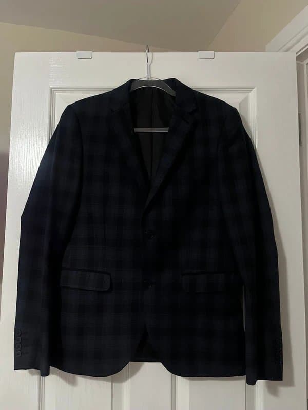 New Look Men’s Navy check NewLook blazer 38R excellent condition