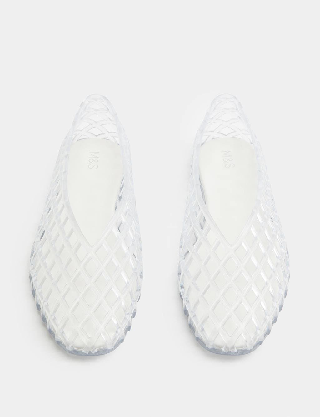 Marks & Spencer M&S Flat Jelly Shoes Clear