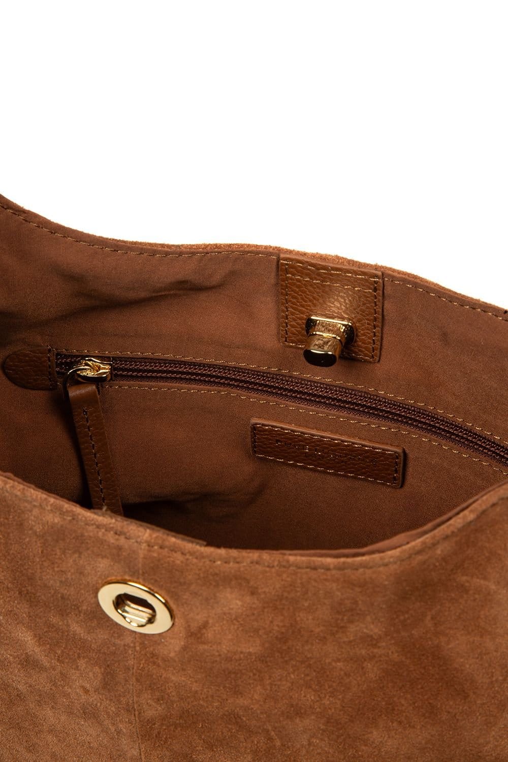 Pure Luxuries London Pure Luxuries London Women's 'Nell' Suede & Leather Shoulder Bag in Tan - 4