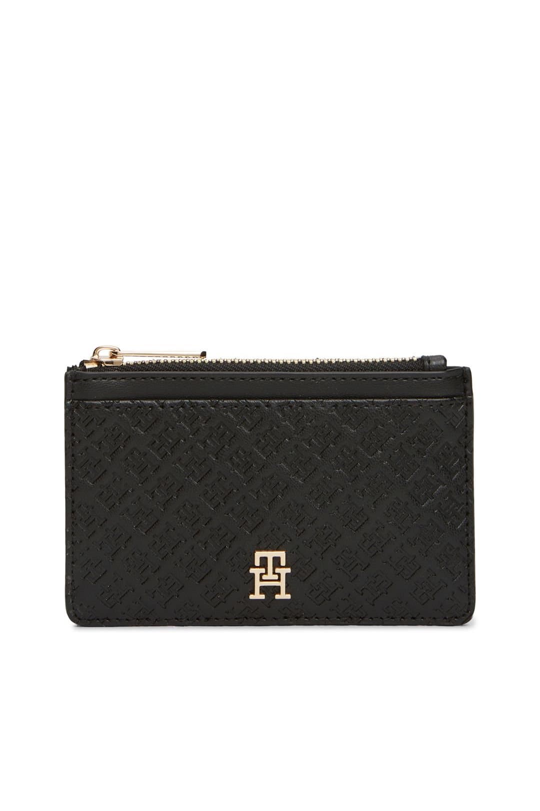 Tommy Hilfiger Tommy Hilfiger Women's Th Icon Long Cc Holder Mono Black