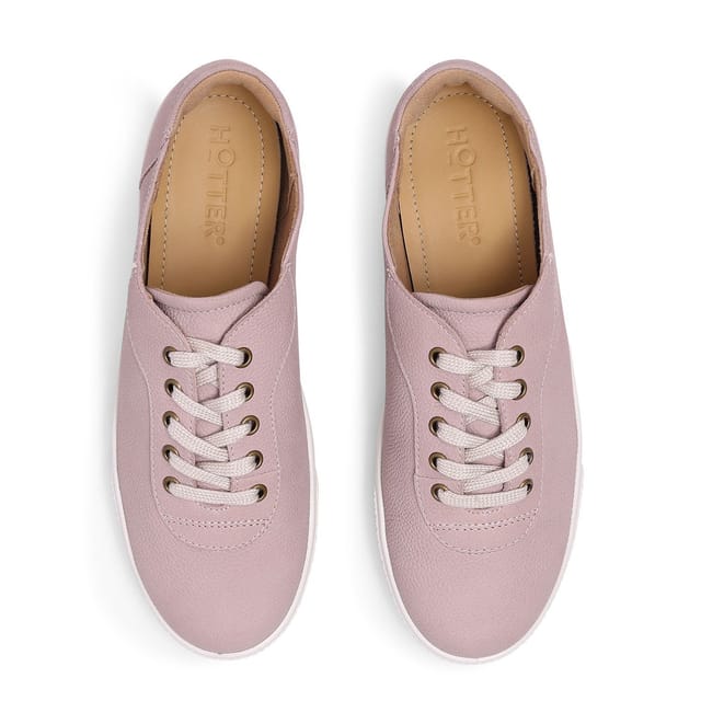Hotter Hotter Women's Wide Fit 'Rosie' Nubuck Trainers in Pale Pink - 3