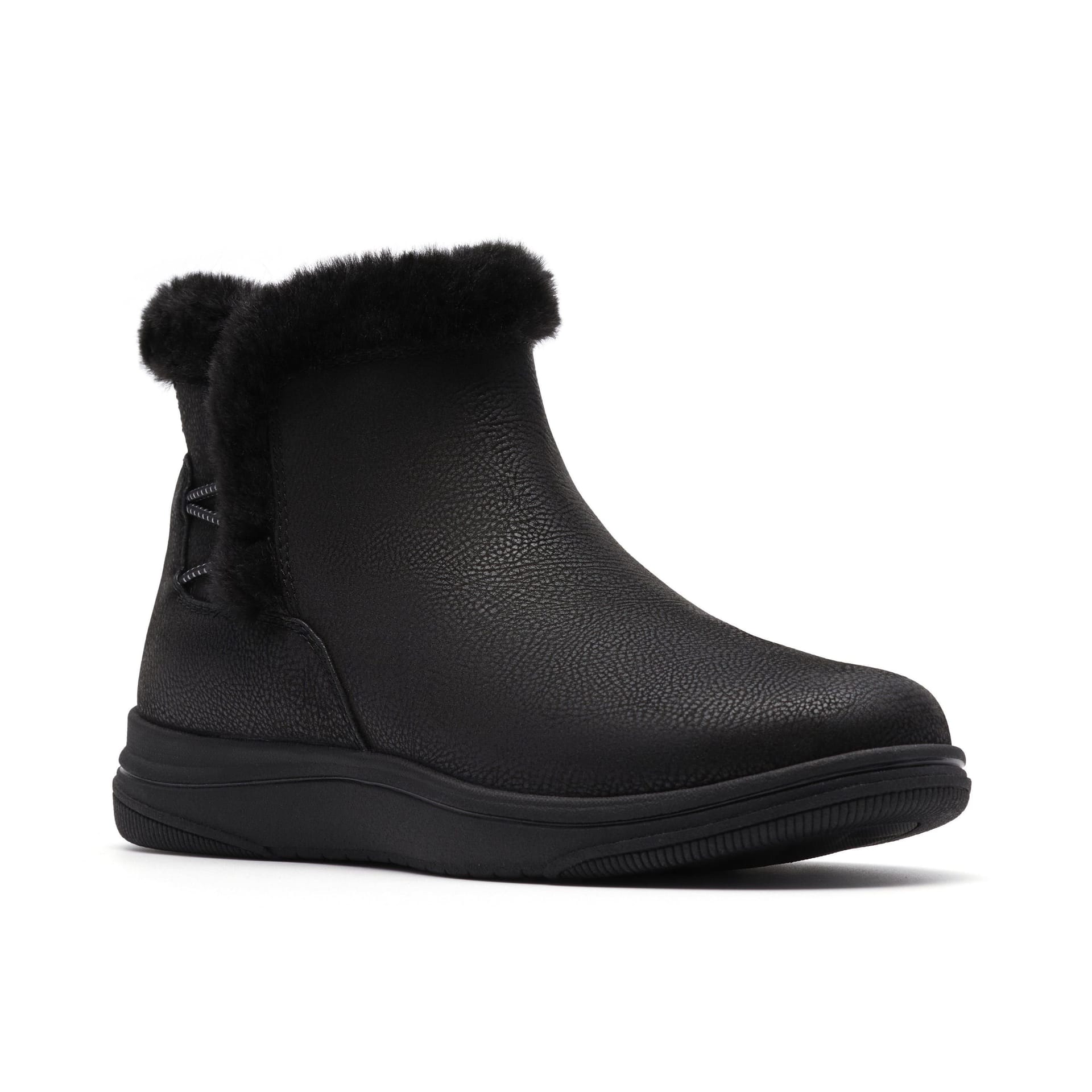 Clarks Clarks Women's Brinkley Fur Black Combination Ankle Boots - 4