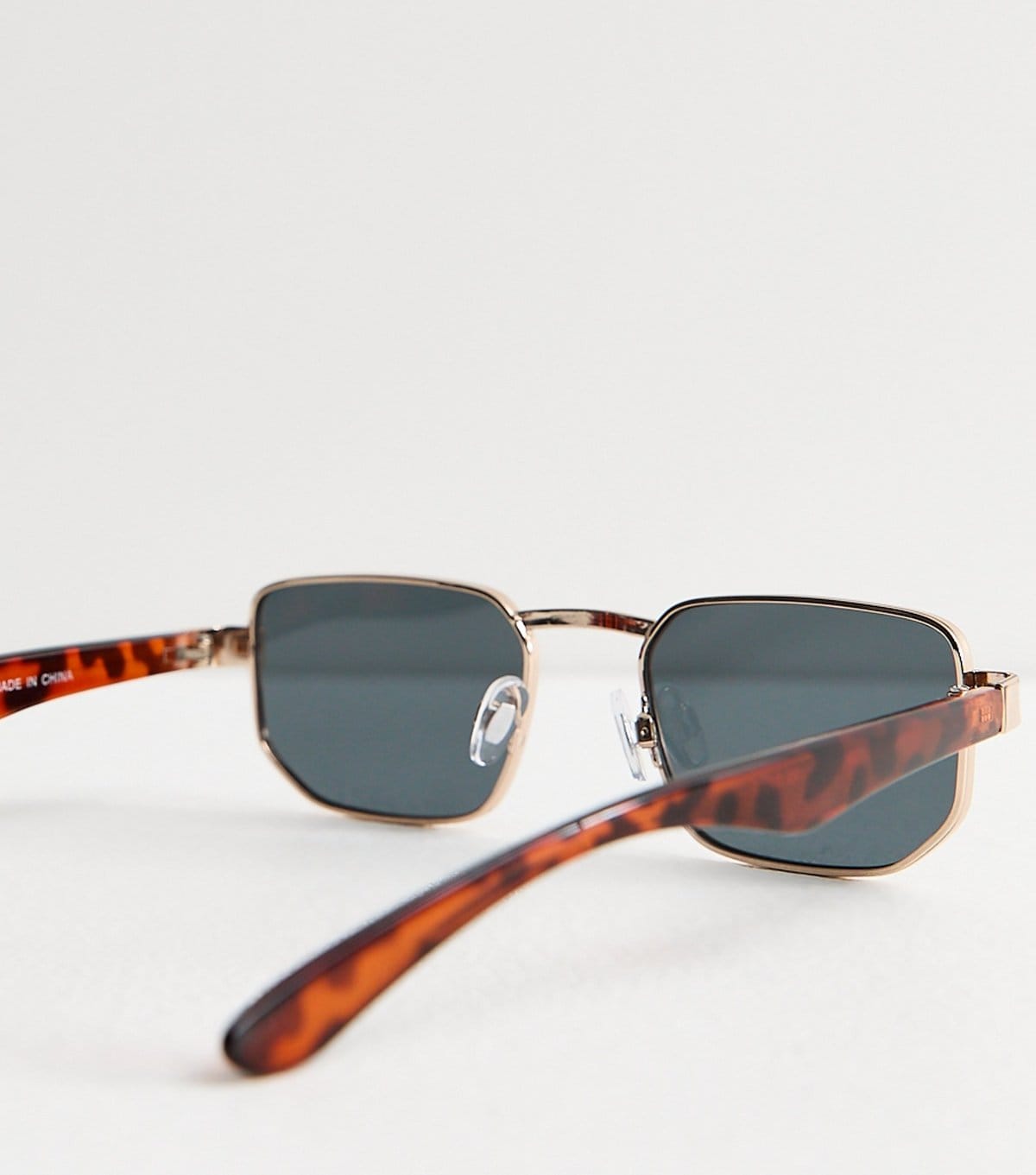 New Look Men's Brown Tortoiseshell Frame Hexagonal Sunglasses New Look - 4