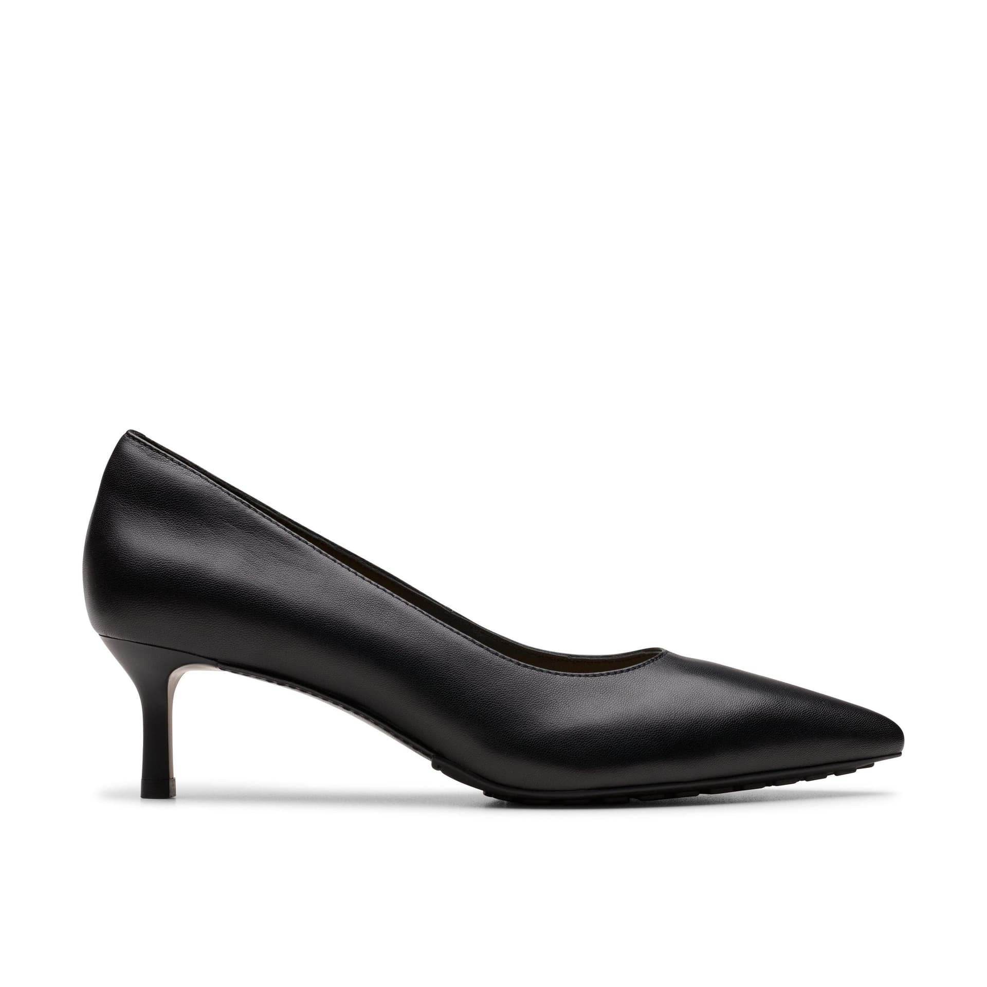 Clarks Clarks Women's Adela Court Black Leather Heels