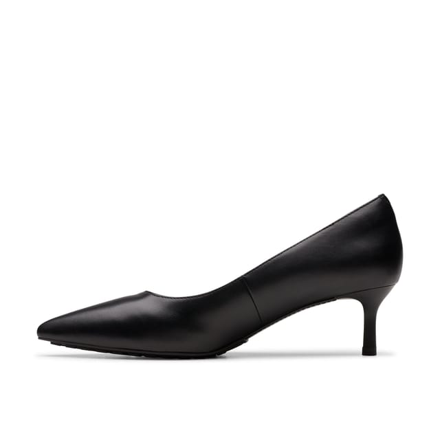Clarks Clarks Women's Adela Court Black Leather Heels - 2