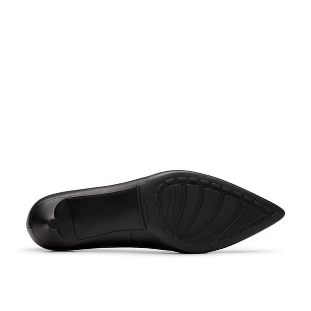 Clarks Clarks Women's Adela Court Black Leather Heels - 3