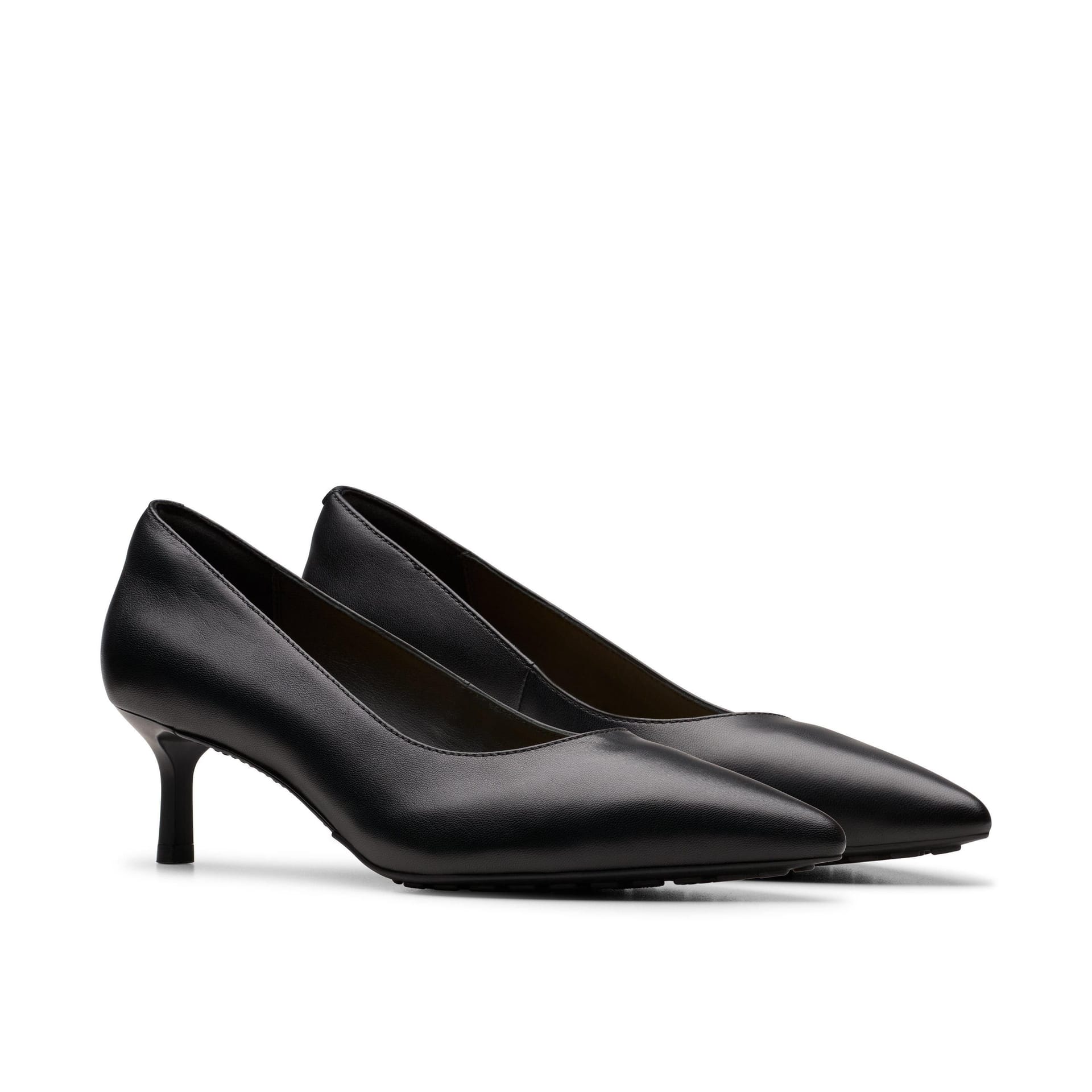 Clarks Clarks Women's Adela Court Black Leather Heels - 4
