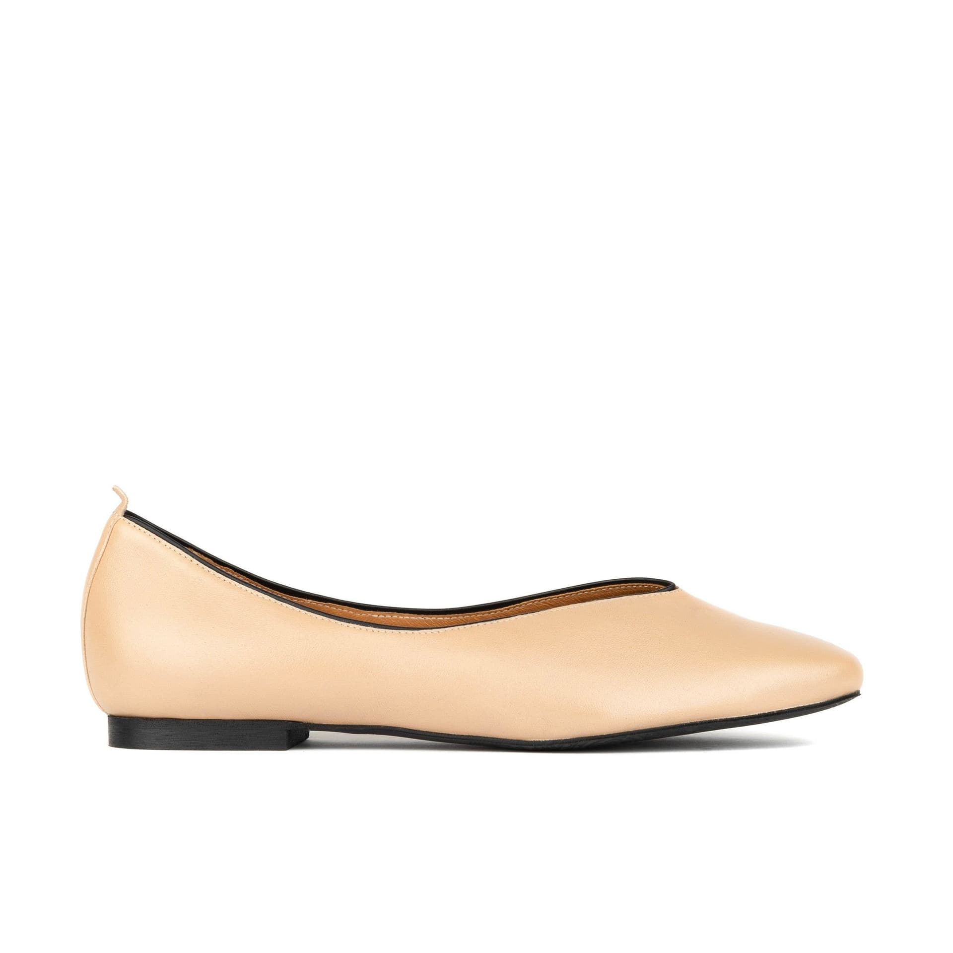 Embassy London Embassy London Sand Cream Ballet Flats