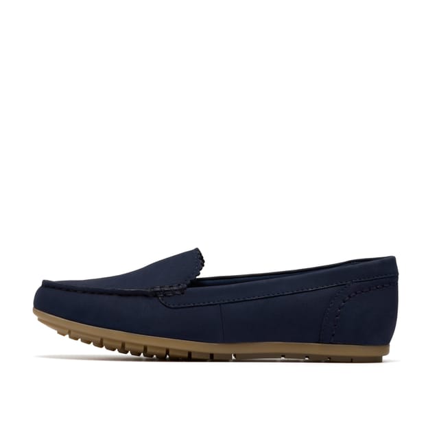 Clarks Clarks Women's Elliotte Step Navy Nubuck Loafers, Slip Ons, Moccasins in Blue - 2