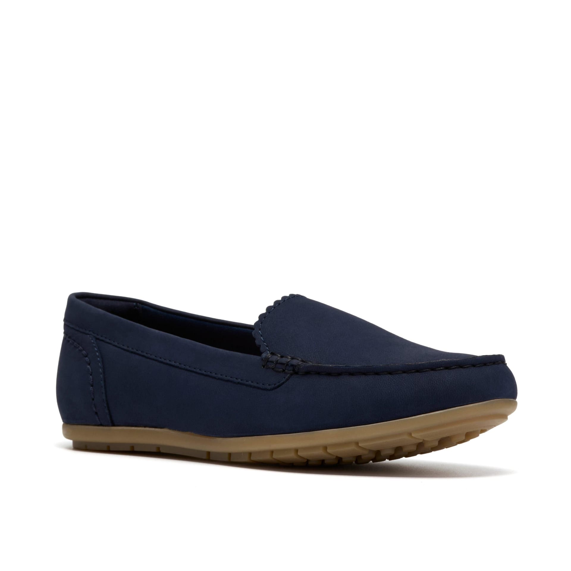 Clarks Clarks Women's Elliotte Step Navy Nubuck Loafers, Slip Ons, Moccasins in Blue - 4