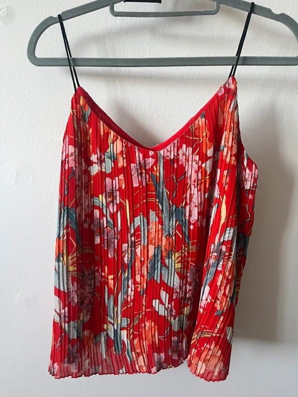 New Look New Look red plisse camisole