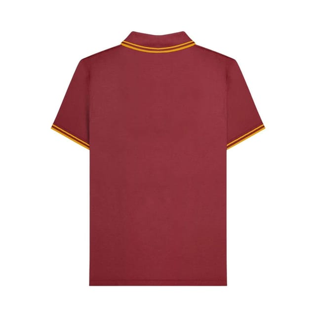 Lambretta Lambretta Men's Houndstooth Polo Shirt in Burgundy - 2