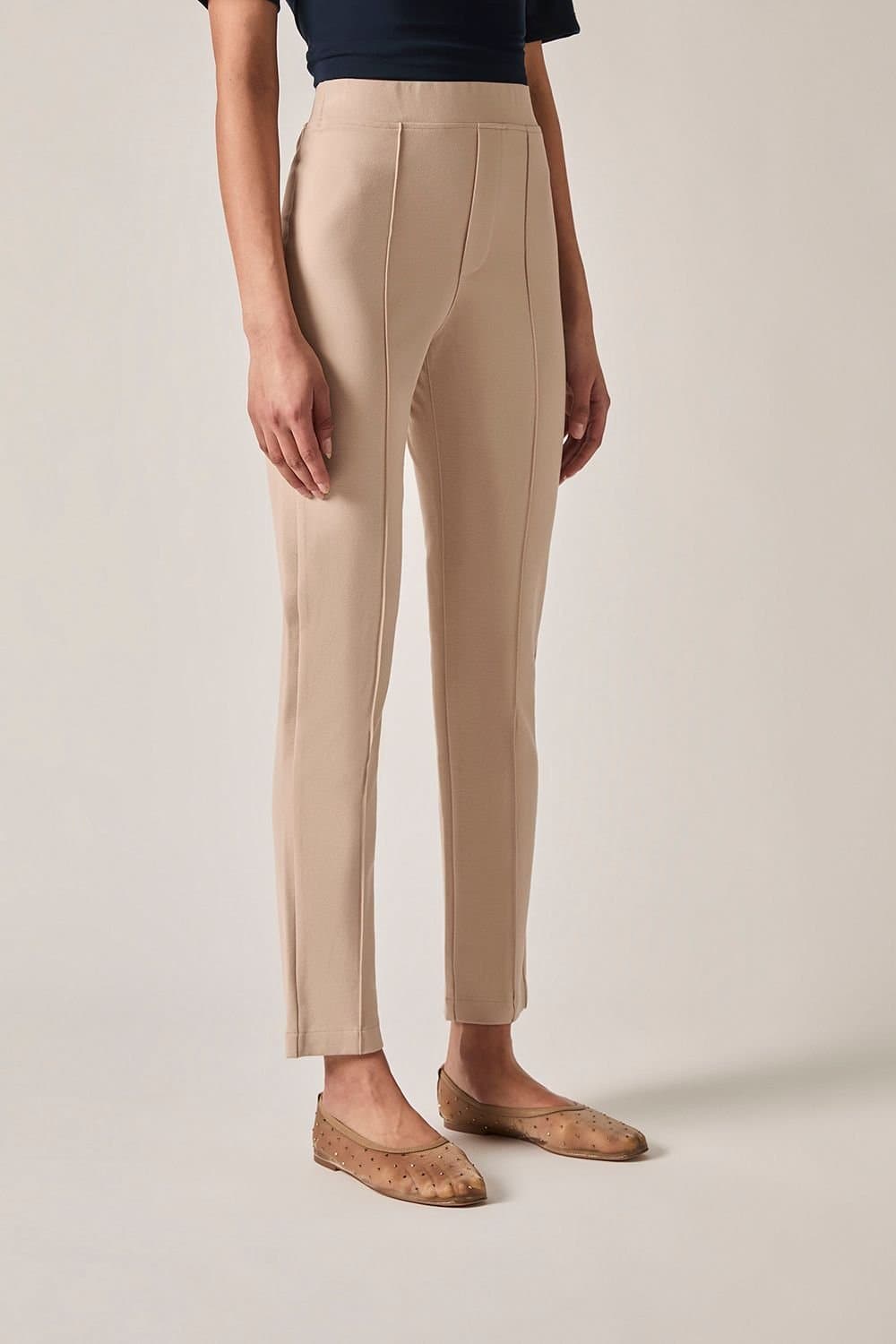 James Lakeland James Lakeland Women's Cigarette Trousers Beige