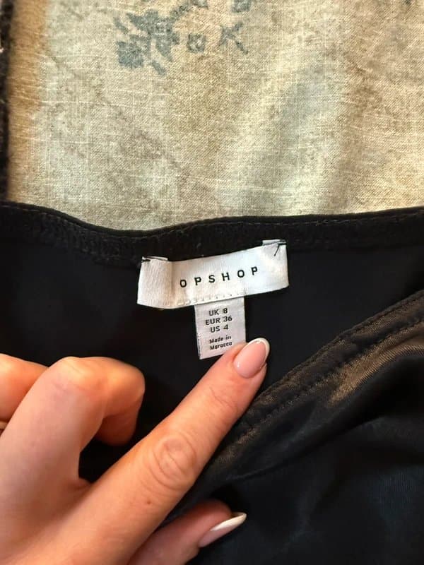 Topshop Topshop black satin skirt