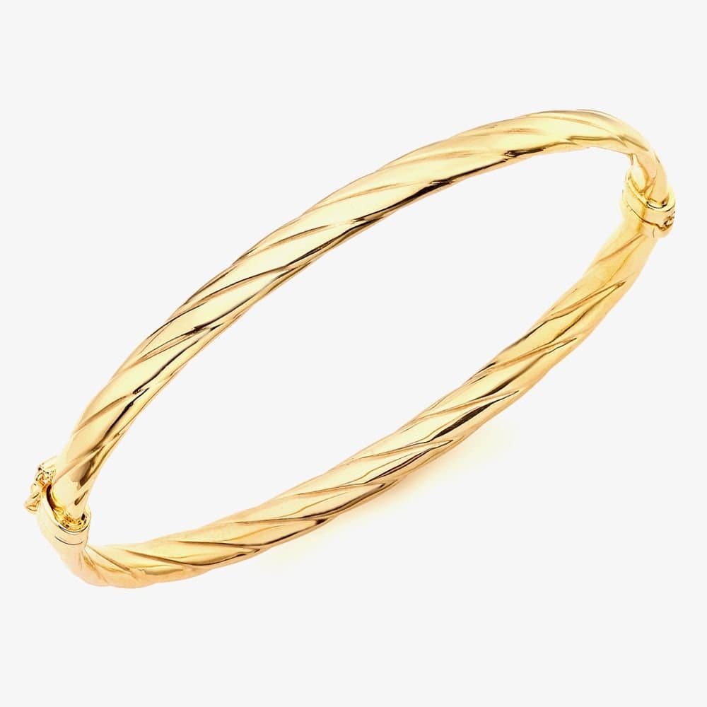 T.H.Baker T.H.Baker Women's 9ct Gold Twist Bangle