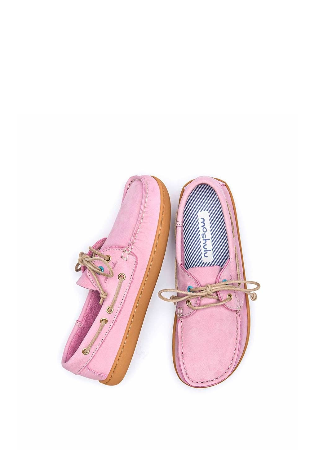 Moshulu Moshulu Women's 'Fowey' Nubuck Boat Shoes in Baby Pink - 2