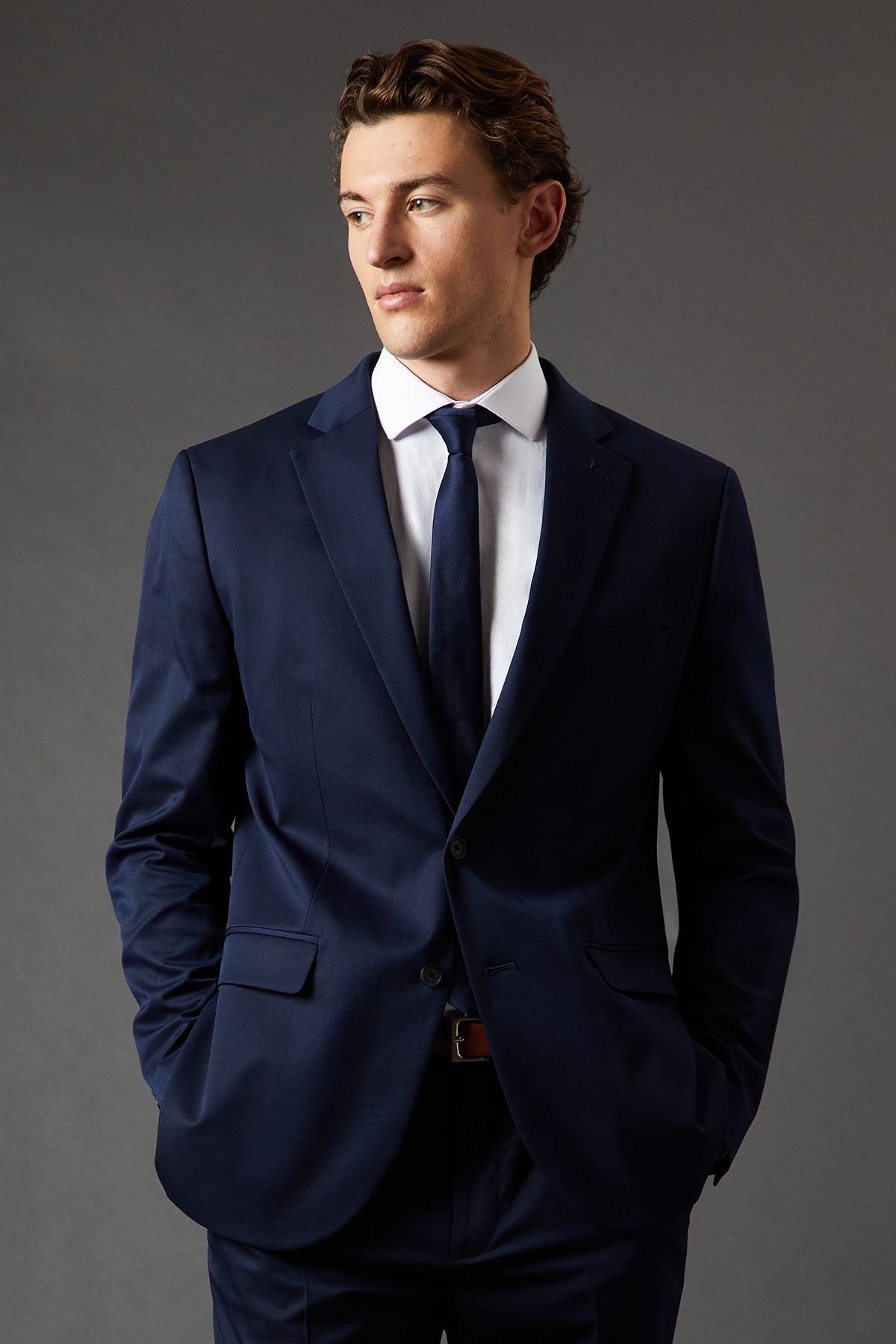 Burton Burton Men's Navy Regular Fit Suit Jacket - 2