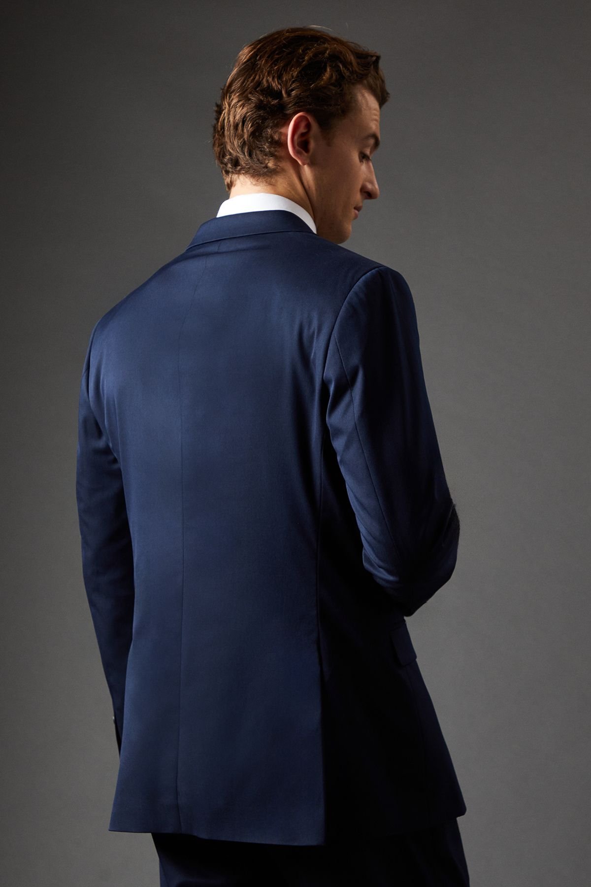 Burton Burton Men's Navy Regular Fit Suit Jacket - 3