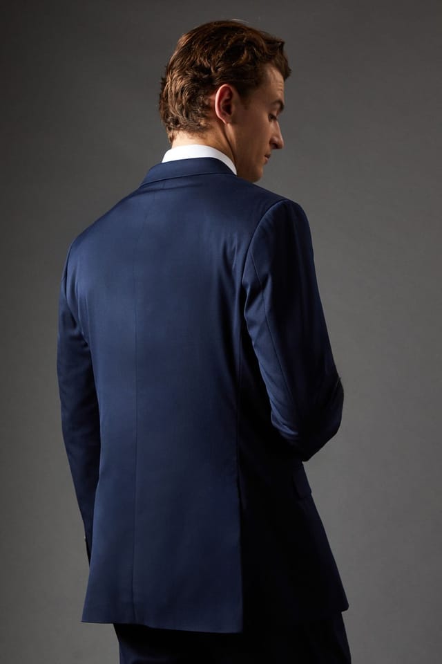 Burton Burton Men's Navy Regular Fit Suit Jacket - 3