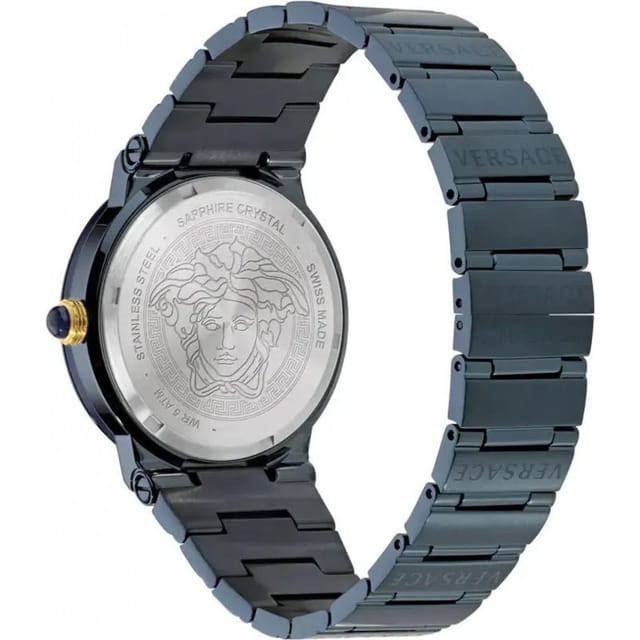 Versace Versace Men's VE7G00423 Greca 38mm Quartz Watch in Blue - 2