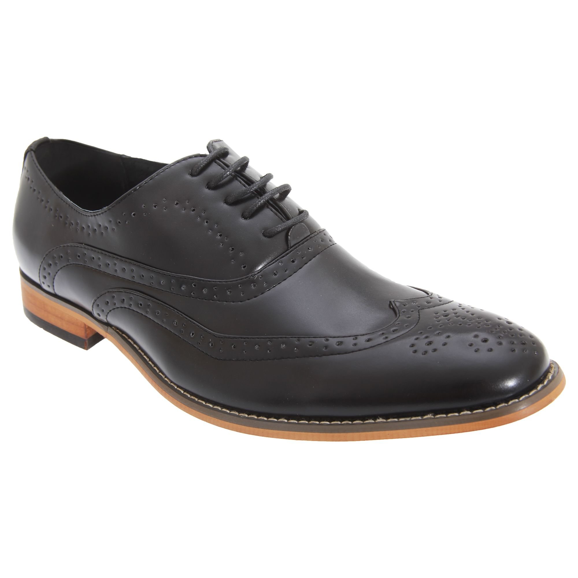Goor Goor Men's 5 Eyelet Brogue Oxford Shoes in Black - 2