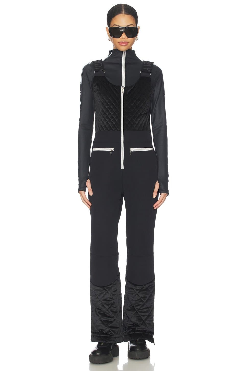 revolve Quilted Velvet Ski Overall