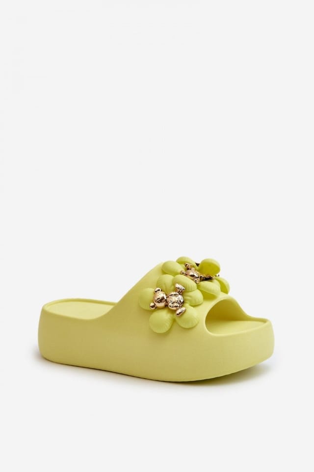 Love Lace Love Lace Women's Lightweight Foam Sliders for Summer Comfort & Stability in Green - 2